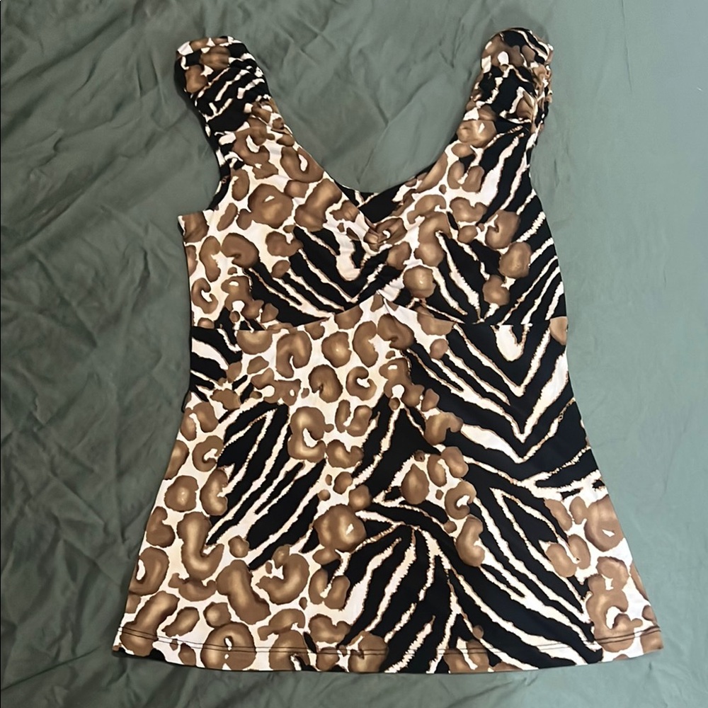 Stylish Animal Print Women's Top